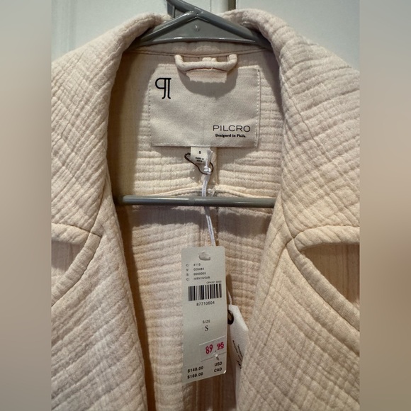 NWT Pilcro Gauze Open-Front Shirt - Picture 6 of 7